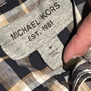 Michael Kors dress button up plaid shirt